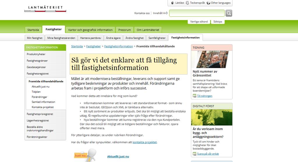 projektet och presenterar senaste