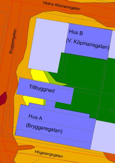 balkonger. Högsta dygnsekvivalenta ljudnivån för västra fasaden är 63 db. Detta för våning 1.