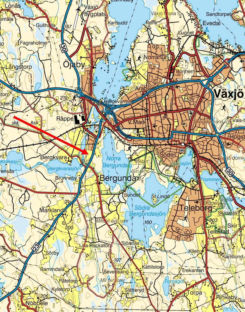 Kulturlandskapsanalys och arkeologisk utredning, steg 1 Ängslyckan Gårdening, planerad bebyggelse inom Bergkvara Oxhage, del av Bergkvara 6:1 Bergunda socken Växjö kommun Småland Analysens slutsats