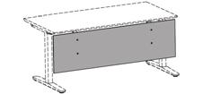 multicom bord tillbehör Frontpanel för eftermontering avsedda för systemborden Höjd 450 mm, inkl.fäste. Beslag: vit, grafitgrå, silver och svart. Monteras under skivan i balken.