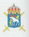 Livgrenadjärregementet (I4/Fo 41) 1994-1997 (Linköping) I blått fält lilla riksvapnet, tre öppna kronor av guld, ställda två och en.
