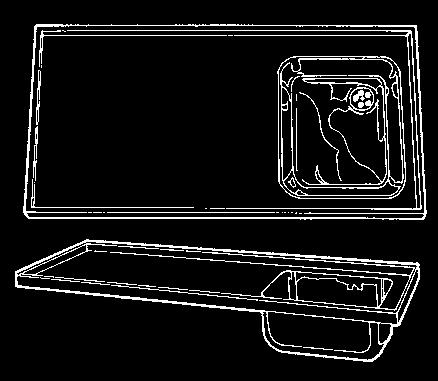 Botten med släpp i bakkanten för ledningsgenomföring. Monterad sockel höjd 100 mm. Bredd: 100 cm 711 000.45K - diskbänkskåp, höjd 69 cm, djup 45 cm 3 305 kr 711 000.