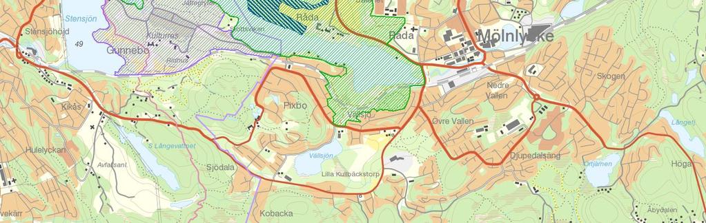 3 Viktiga intressen inom tillrinningsområdet 5.3.1 Nedsjöarnas vattentäkt med tillhörande VSO förslag Härryda kommun planerar att bygga ett nytt vattenverk i Hindås, med råvattenintag i Västra Nedsjön.