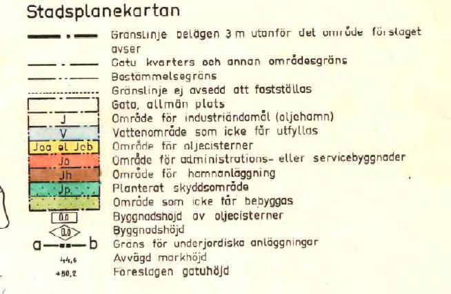 Byggrätten får betraktas som i det närmaste fullt utnyttjad förutom ett område för en hamnanläggning längs strandområdet i västra delen av fastigheten. 2.