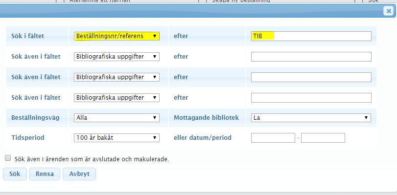 stängda/makulerade