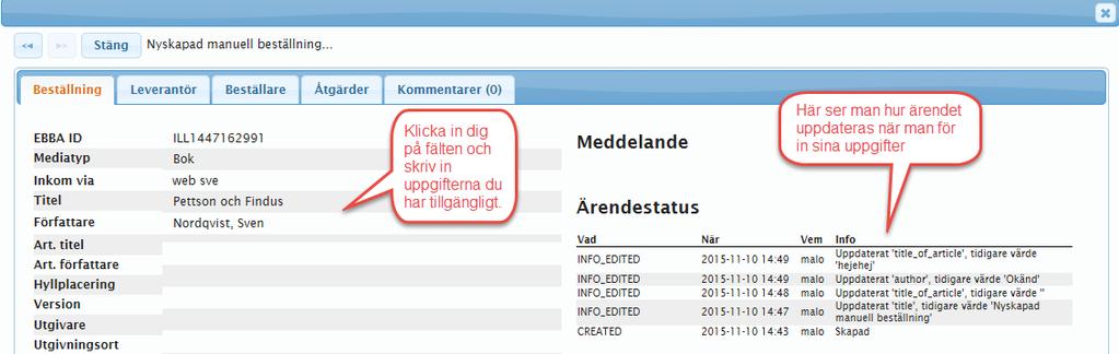 vi inte kan låna från Libris och Subito.