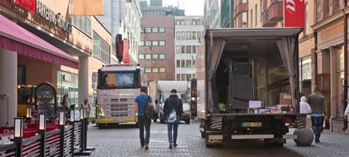 Mål för leveranstrafiken Den strategiska inriktningen anger fyra övergripande mål för att styra arbetet med leveranstrafiken.