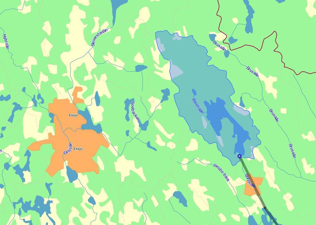 Försjön med dess avrinningsområde redovisas i figur 3 nedan. Figur 3 Försjön och dess avrinningsområde (www.