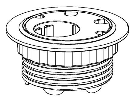 Färg: matt krom A50B57 555: Power Grommet Twist med 1 jordat uttag och 4 hål för övriga kablar, fyrkantig ram. Inkl 1,5 m kabel.