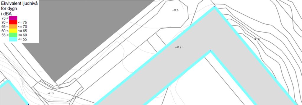 6 Diskussion Detaljerade planlösningar finns inte i detta skede. Nedan görs en beskrivning med avseende på hur gällande riktvärden enligt den nya förordningen 2017:359 kan klaras för samtliga kvarter.