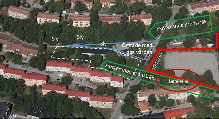 bebyggelse. Museet ser positivt på att det viktiga och karaktärsskapande parkstråket ges plats.