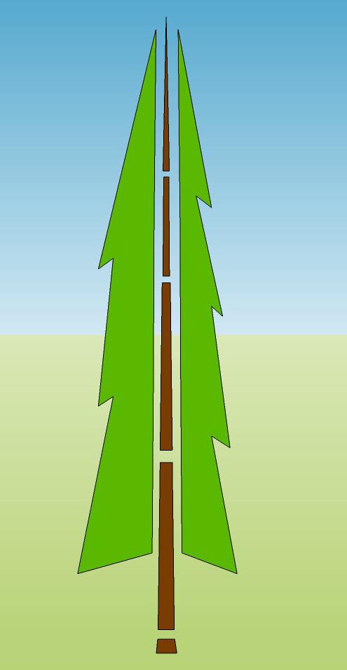 Förberedelser Virket fälls i skogen med en bröstdiameter av 5-6 tum (125-150 cm).
