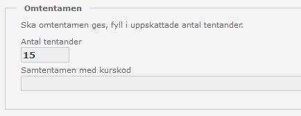 Observera att läraren ska finnas med i fältet Undervisningstillfällen på båda kursernas underlag.