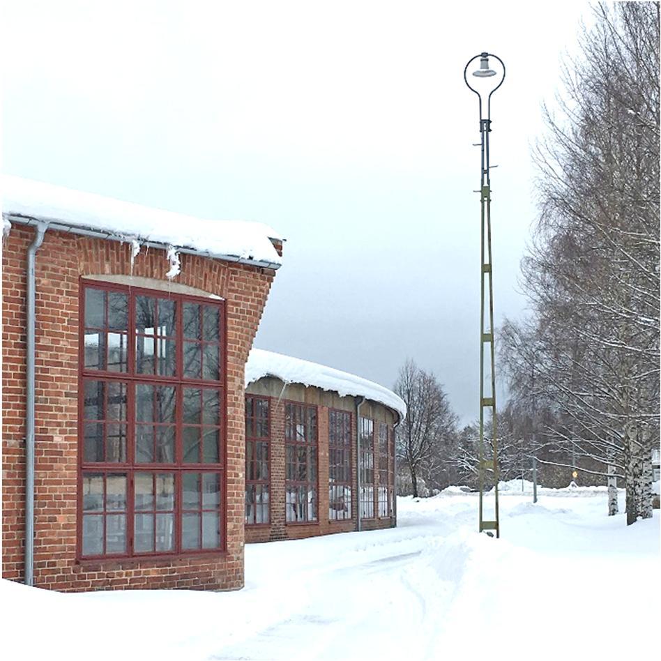 Exempel på en äldre belysningsstolpe som finns inom