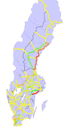 Värdering av effekter Närmaste vägen blir snabbaste vägen när hela banan är på plats Nya Ostkustbanan skapar ett sammanhängande järnvägsnät mellan Umeå och Göteborg/Öresund med max 10