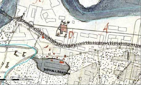 Stadsbyggnadsnämnden 2017-11-22 14 En karta från 1642 (2281K-S2) visar på det område gatan ligger.