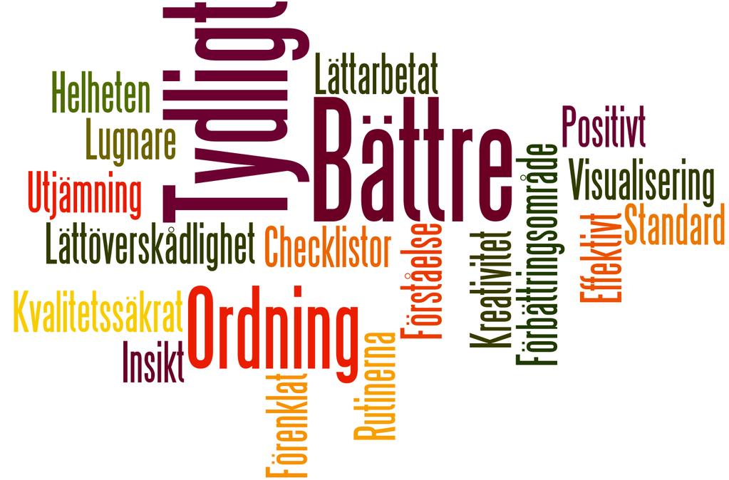 Word Cloud kring medarbetarnas