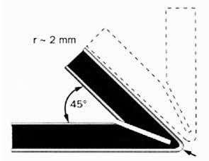 för den aktuella bockningen (se bild 546/9 och 546/11) 546/10 Fräs Bockning V-notfräs HW S8