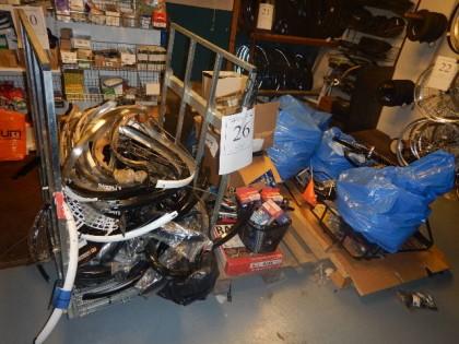 Diverse nya och begagnad cykeltillbehör