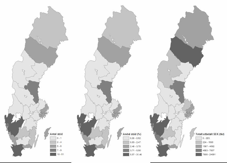 Ökade möjligheter för skydd och utveckling av resurser mäts i antal slutförda insatser inom åtgärderna gemensamma insatser, skydd och utveckling av den akvatiska floran och faunan, utveckling av nya