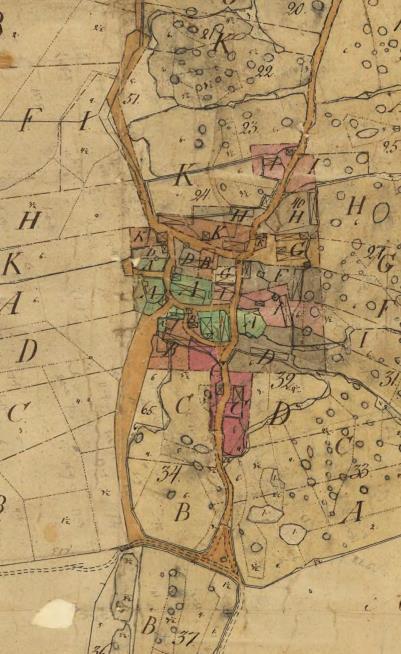 En jämförelse mellan kartor från 1816, ca 1940 och 2013 visar hur