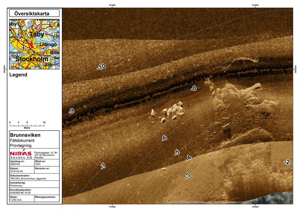 Ett av de specifika syftena med att dokumentera objekt på botten med side-scan sonar var att följa upp de rykten att tunnor med avfall från f.