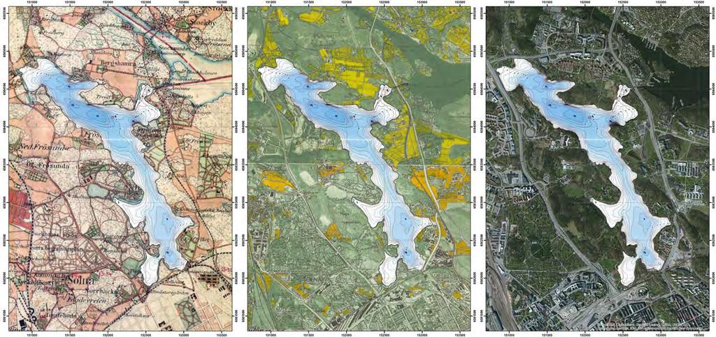 Övriga bottenytor utgörs av transport- eller erosionsbottnar och dessa karakteriseras som namnen antyder antingen av att sedimenterat material tidvis transporteras över bottenytan eller att botten