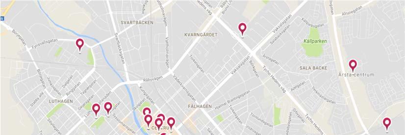 Bilaga 111/18 Figur 5. Tandvårdskliniker i Uppsala närområde, offentliga och privata, Region Uppsala 20