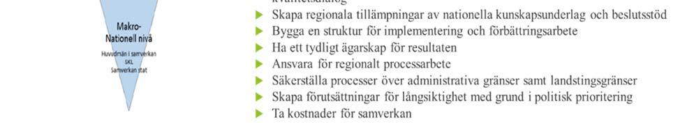 Bilden ingår i rekommendation till landsting och regioner om etablering av en sammanhållen struktur för kunskapsstyrning, Sveriges kommuner och landsting, 2017 Figuren ovan illustrerar hur olika