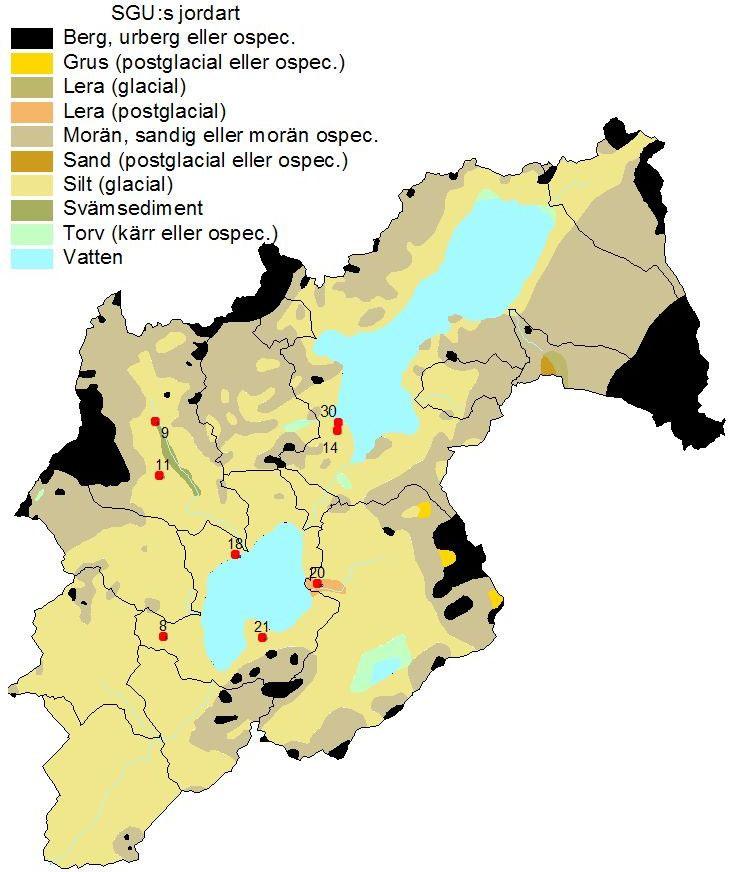 från åkermark har länge kopplats till erosionsproblematiken där ytavrinningen utpekades som den dominerande mekanismen för P-transport från mark till vatten (Sharpley & Rekolainen, 1997). Figur 6.