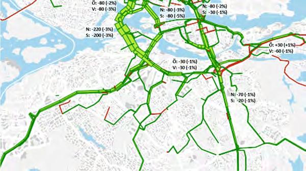 1 Påverkan på vägtrafik framkomlighet och trafikflöden Effekterna av de övriga föreslagna förändringarna kommer att påverka trafiken olika mycket under året.