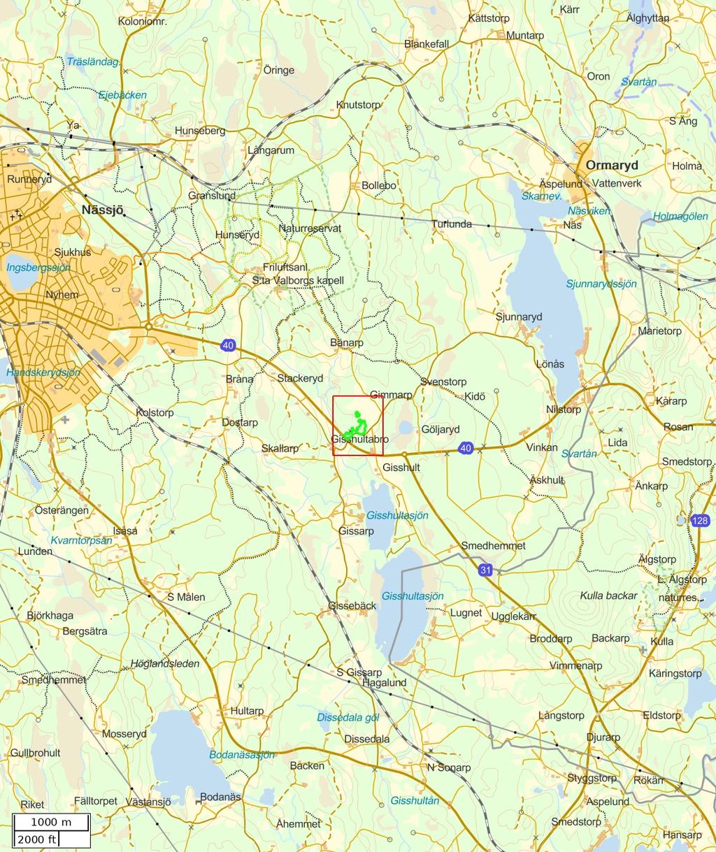 Traktdirektiv 18-08-17 16:49 1:3 Hushållningssällskapet Skog Översiktskarta Skala: ~1:50000