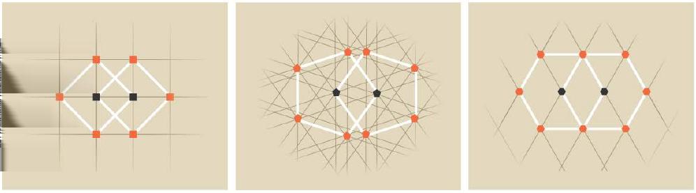 Om en atom har 5-faldig symmetri, och man tillämpar 5-faldig symmetri på en av dess grannar, överlappar inte grannarnas grannar symmetrin bryts.
