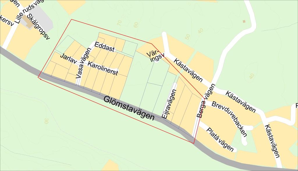 VA finnsutbyggt i nära anslutning till området. 4.
