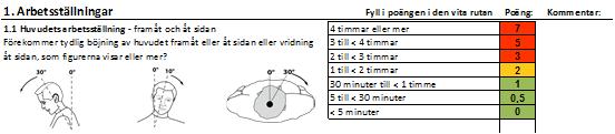 Handlingsplan för att minska belastningsskaderiskerna vid Arbetsstation A1, Avdelning A Beställd av: S Borg, LC1.