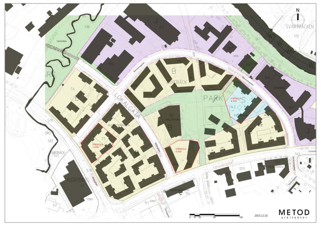 2.2.4 Framtida markanvändning Området planeras att exploateras för bostadsändamål och för närvarande pågår en detaljplaneprocess. Bostäderna kommer att utgöras av flerbostadshus.