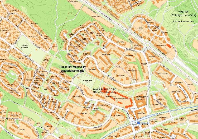 Sida 2 (9) Planområdet Orienteringskarta som visar planområdet markerat med streckad linje.