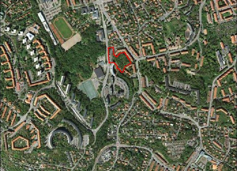 2.4 Befintliga förhållanden 2.4.1 Planområdet idag Det aktuella planområdet ligger i Göteborgs kommun, söder om Göteborgs centrum, i stadsdelen Krokslätt inom fastigheten 708:511.