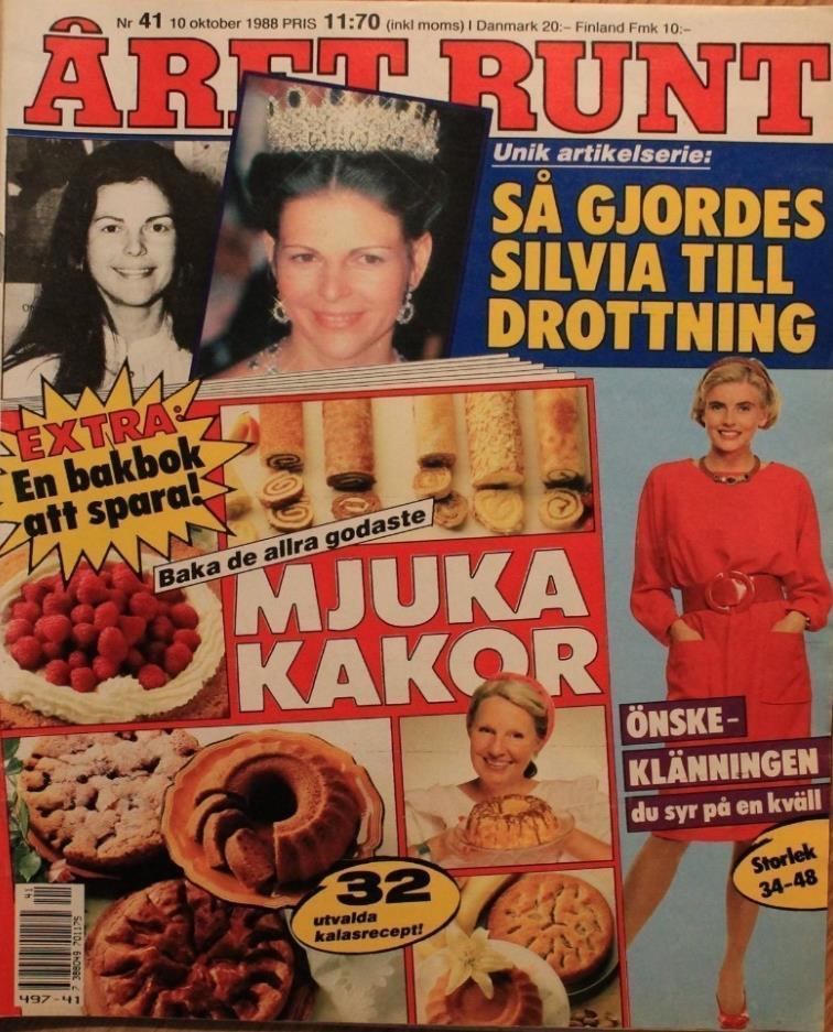 Första fallet av fällt redaktionellt material - 1988 Tidningen Året Runt hade följande artikeltext: Ewa Roos har gått ner 17 kilo med Sou Tsian te Jag