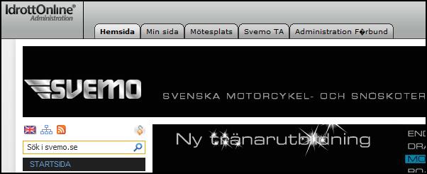 Inloggning till IdrottOnline Som supervisor har du sedan tidigare blivit tilldelad en behörighet med inloggningsuppgifter till IdrottOnline. Inloggning ska alltid ske via www.svemo.