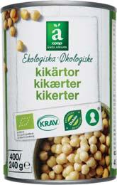 EKOLOGISKA BÖNOR/KIKÄRTOR Coop Änglamark.