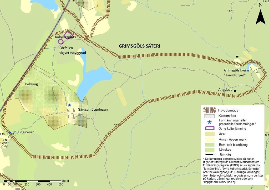 GRIMSGÖL Klass 2 Lyckebyån som resurs: Kvarntorpet med bostadshus, ekonomibyggnader och lämningar efter kvarnbyggnaden.
