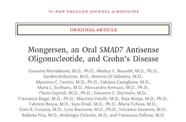 Suppression of SMAD7 TGFβ signalling Monteleone