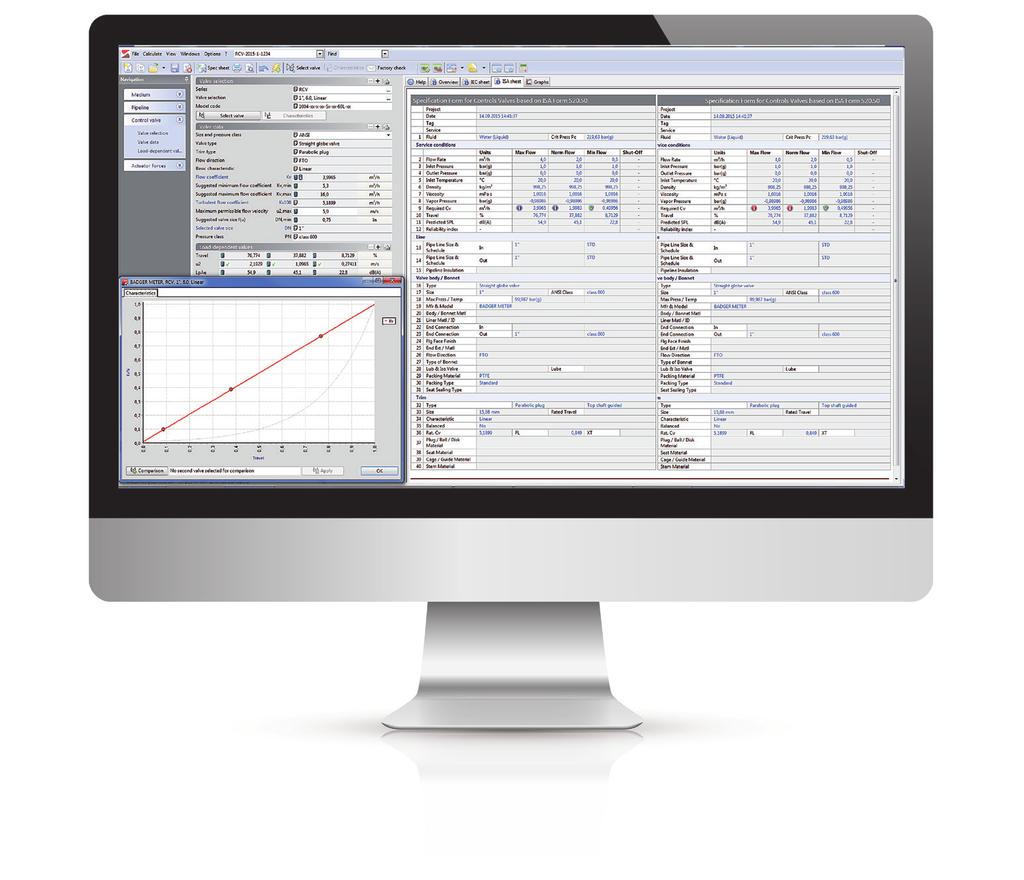06 Dimensionering reglerventiler Valve selection RCVcalc Den smarta dimensioneringslösningen RCVcalc The smart sizing solution RCVcalc är ett beräkningsprogram för reglerventiler som hjälper