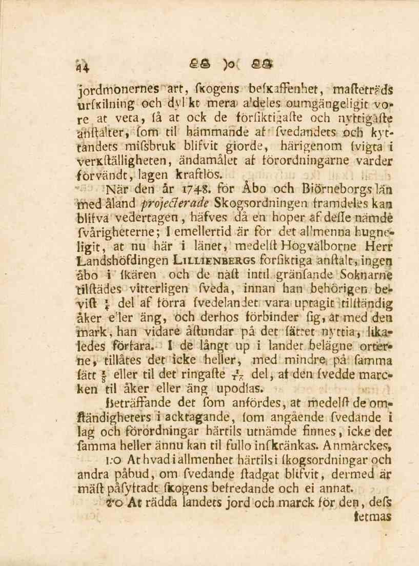 44 jordmonernes art, frogens befkaffenhet, maftetr?