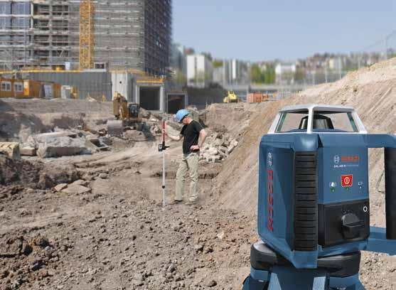 Rotationslaser Enkel, exakt och robust ETT KONSTRUKTIONSKONCEPT TRE VERSIONER Rotationslasrar från Bosch presterar tack vare att de är enkla att hantera,