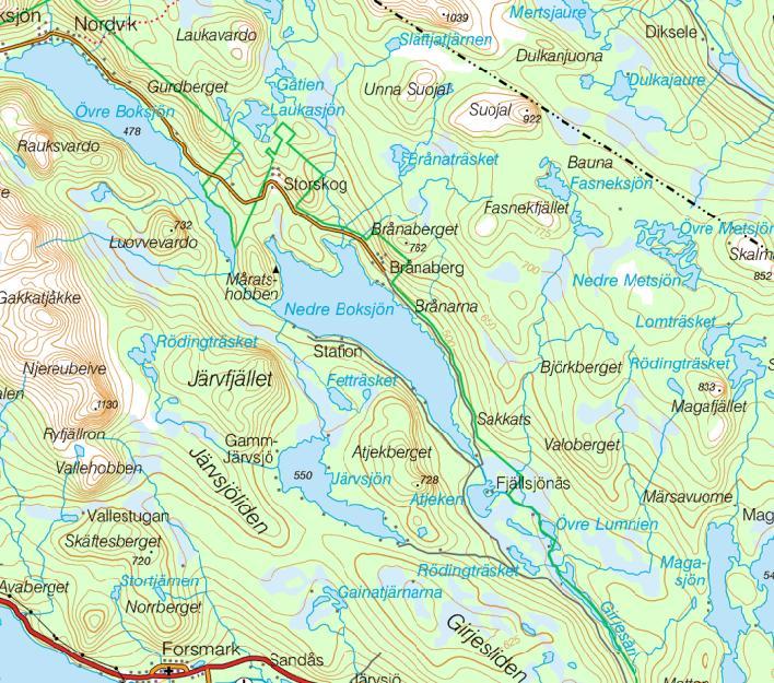 Bakgrund Övre och Nedre Boksjön är två fjällsjöar som ligger i de övre delarna av Kirjesåns avrinningsområde.