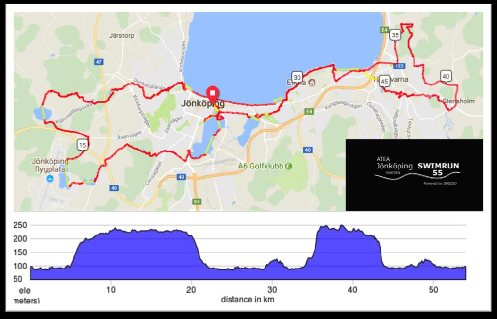 1 Bansträckning och kartor Tävlingen innefattar totalt fem distanser (Family 1km, Family 2 km, 15, 35 och 55km) men detta PM fokuserar på distanserna 15, 35 och 55km, med tre klasser i varje distans.
