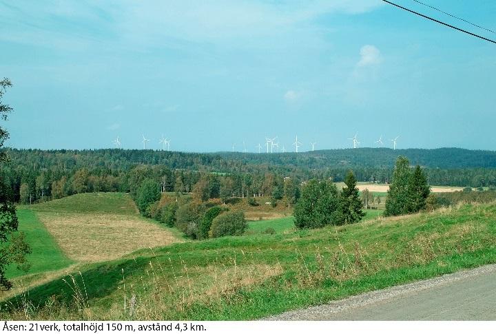 Exempel på utvecklingen 2011 2016 Antal 21 st 16 st Totalhöjd 150 m 200 m Effekt 48,3 MW 55,2 MW Produktion
