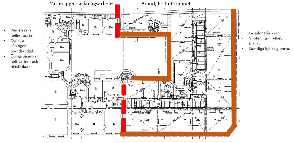 Sida 3 (9) Bakgrund I februari 2018 inkom fastighetsägaren Hufvudstaden AB med begäran om planändring för att möjliggöra återuppbyggnad av kontors- och bostadsbyggnad, som delvis är nedbrunnen.